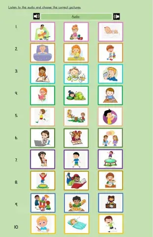 Verbs Listening Activity