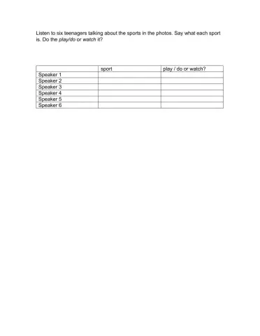 Listen to people talking about sports