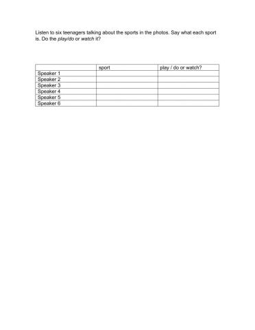 Listen to people talking about sports