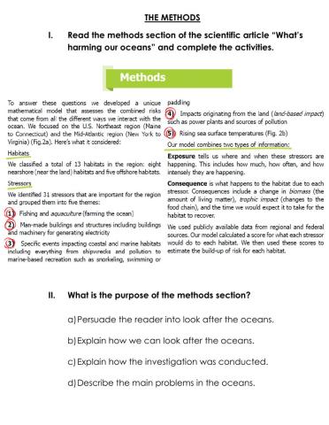 Reading: Methods (scientific article)