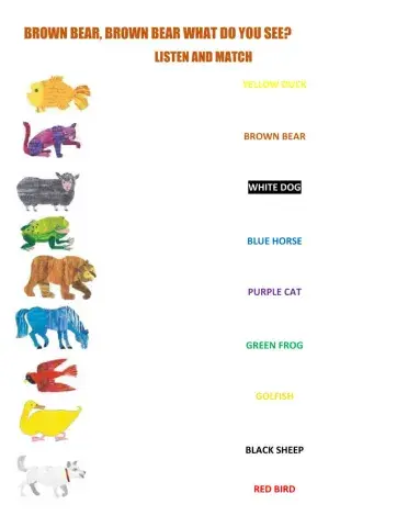 Brown bear, brown bear what do you see?