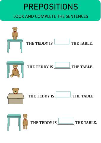 Prepositions of place