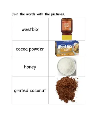 Make a simple snack practice activities