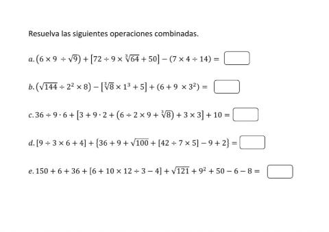 Operaciones combinadas 2