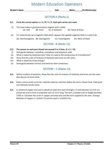 Physics XI - Chapter