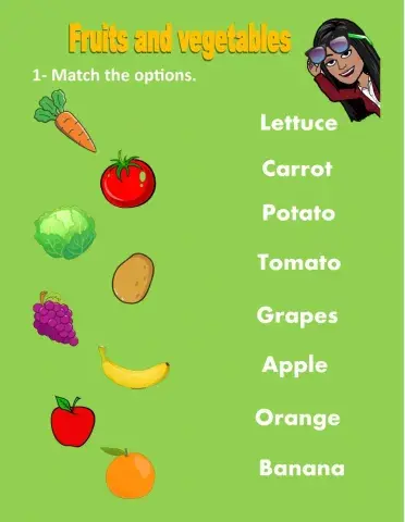 Fruits and vegetables