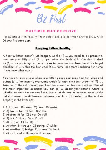 B2 First - Multiple choice cloze (08.07)