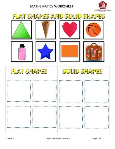 Flat Shapes and Solid Shapes