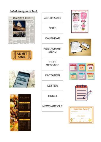 Label the type of text