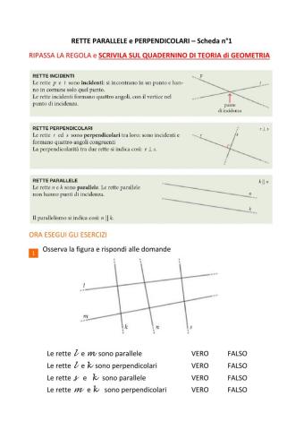 Rette parallele e perpendicolari 1