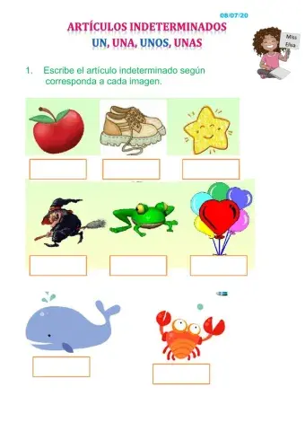 Artículos indeterminados