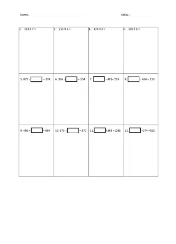Latihan tambah tolak darab