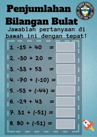 Penjumlahan bilangan bulat