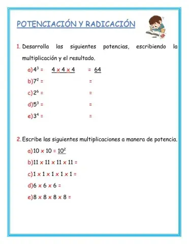 Potenciación y radicación