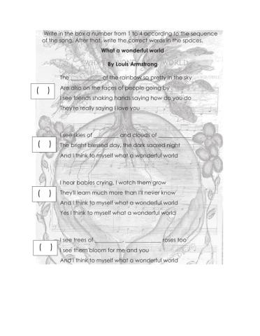 What a wonderful world