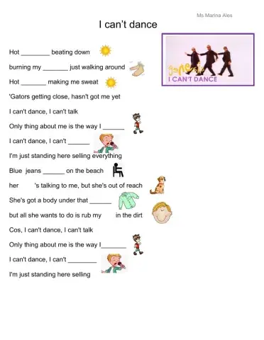 I can't dance