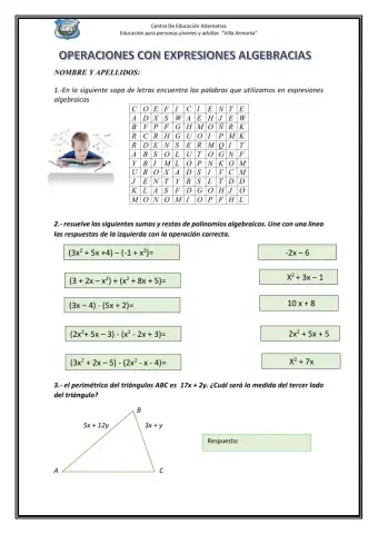 Operaciones con expresiones algebraicas