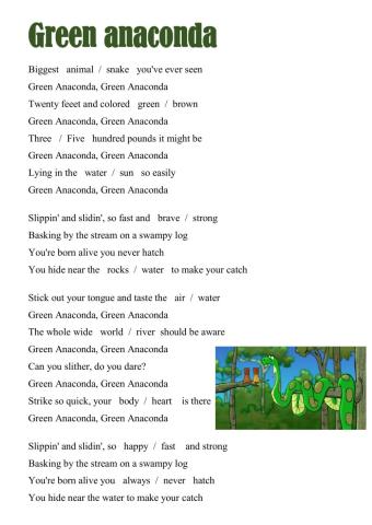 Song - Green anaconda