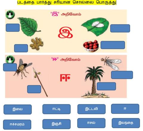 Tamil படத்தை பார்த்து சரியான சொல்லை பொருத்து PG NO 26