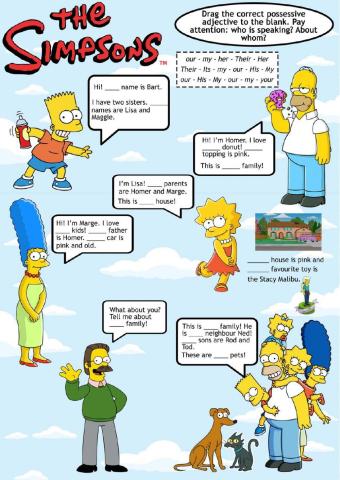 Possessive adjectives - Simpsons