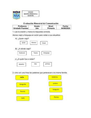 Evaluación de comunicación
