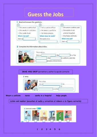 Occupations and actions