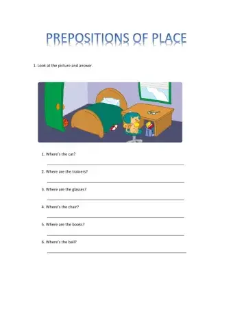 Prepositions of place