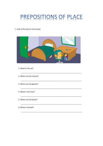 Prepositions of place