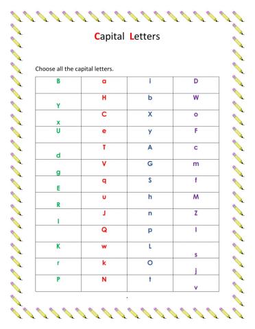 Capital letters