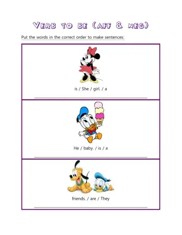 Verb to be: aff & neg