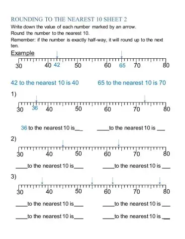 Round to the nearest 10