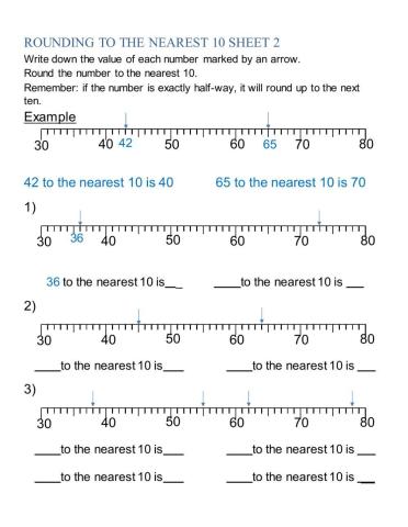 Round to the nearest 10