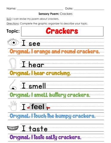 Sensory Poem: Crackers