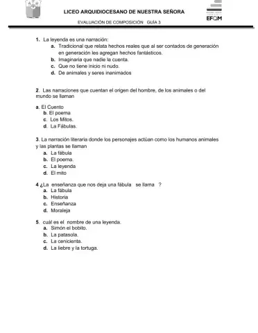 Evaluación de Español