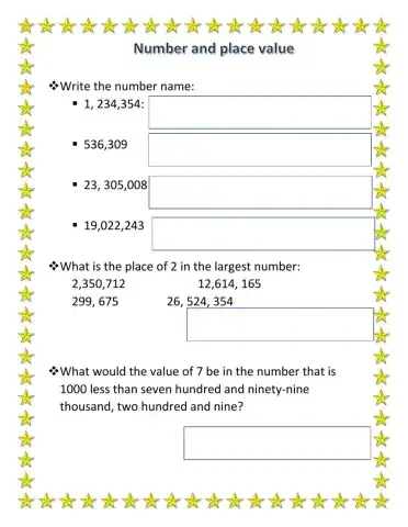 Number and place value