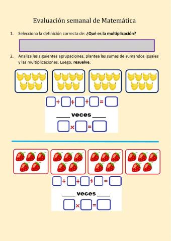 Evaluación Semanal de Matemática