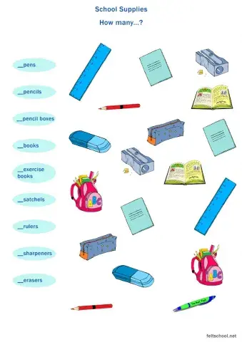 School Supplies.how many