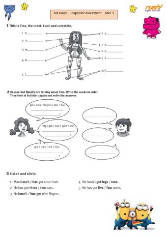 3rd GRADE - Diagnostic Assessment - U5