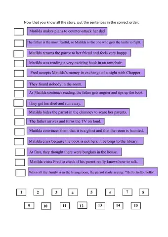 The ghost sentences order