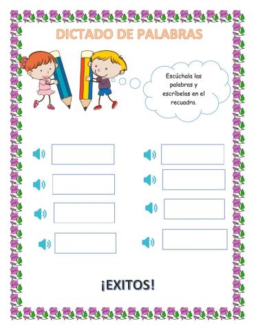 Dictado de palabras