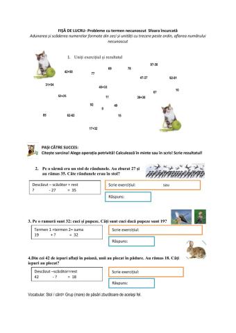 SFOARA ÎNCURCATĂ-aflarea termenului necunoscut-probleme