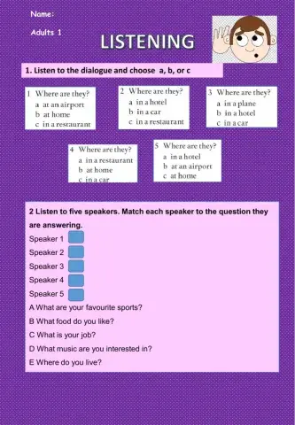 Listening comprehension