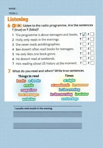 Listening comprehension