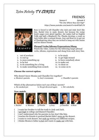 Friends - worksheet season 6 ep 9