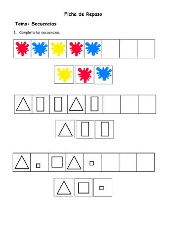 Ficha Repaso Secuencia 1 atributo