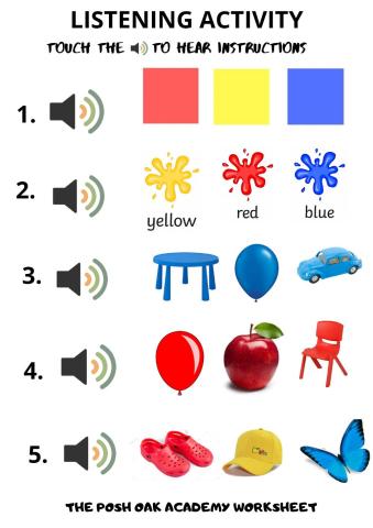 Listening Activity (Colours)