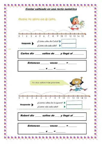 Contar saltos en la recta numérica