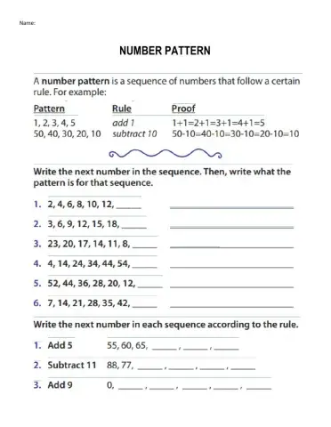 Number pattern