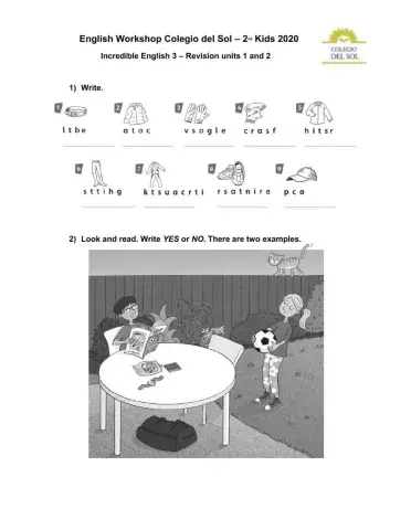 Incredible English 3: revision units 1 and 2