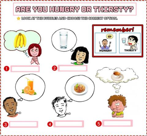Are you HUNGRY or THIRSTY?